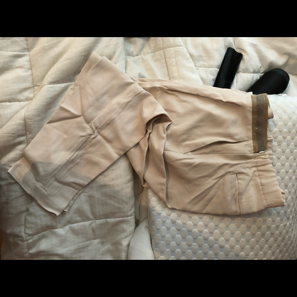 BRUNELLO CUCINELLI MONILI BAND SILK BLEND TROUSERS